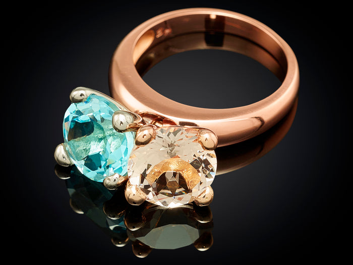 Ring-damesring-verjaardag-speciaal-kado-edelstenen-blauw-zalm-vrouwelijk-liefde-gouden-marijke-mul-sieraden-juwelier-haarlem