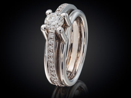 Horizon | 18 karaat witgouden ring met diamant